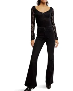 Free People Perfectly Fine Bodysuit Black Best