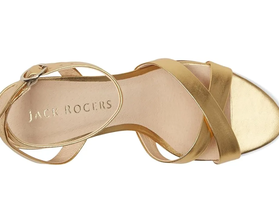 Women Jack Rogers Peri Mid Heel - Metallic Nappa