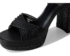 Vince Camuto Pessa Woven Platform Sandals Black
