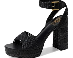 Vince Camuto Pessa Woven Platform Sandals Black