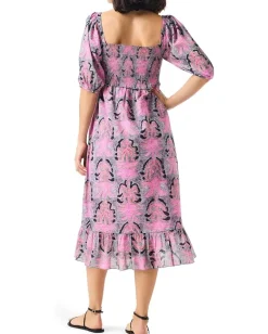 NIC+ZOE Petal Patch Dress Pink Multi Hot