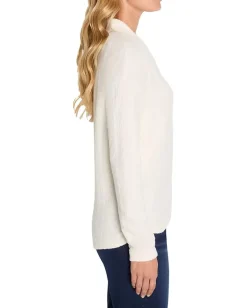Women NIC+ZOE Petite Cozy Cable Knit Top