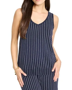Women NIC+ZOE Petite Destination Stripe Knit Tank