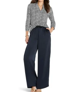 NIC+ZOE Petite Geo Toss Knit Top Indigo Multi Sale