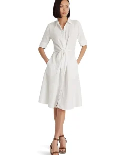 Lauren Ralph Lauren Petite Linen Shirtdress White Best