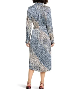 NIC+ZOE Petite Monogram Mix Blair Dress Blue Multi Hot