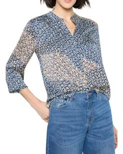 Women NIC+ZOE Petite Monogram Mix Top