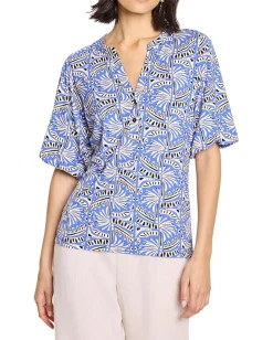 NIC+ZOE Petite Ocean Jewel Top Blue Multi Best