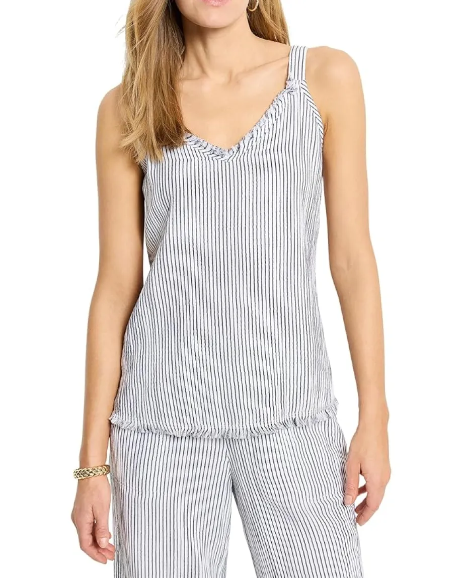 Women NIC+ZOE Petite Pin Stripe Gauze Tank