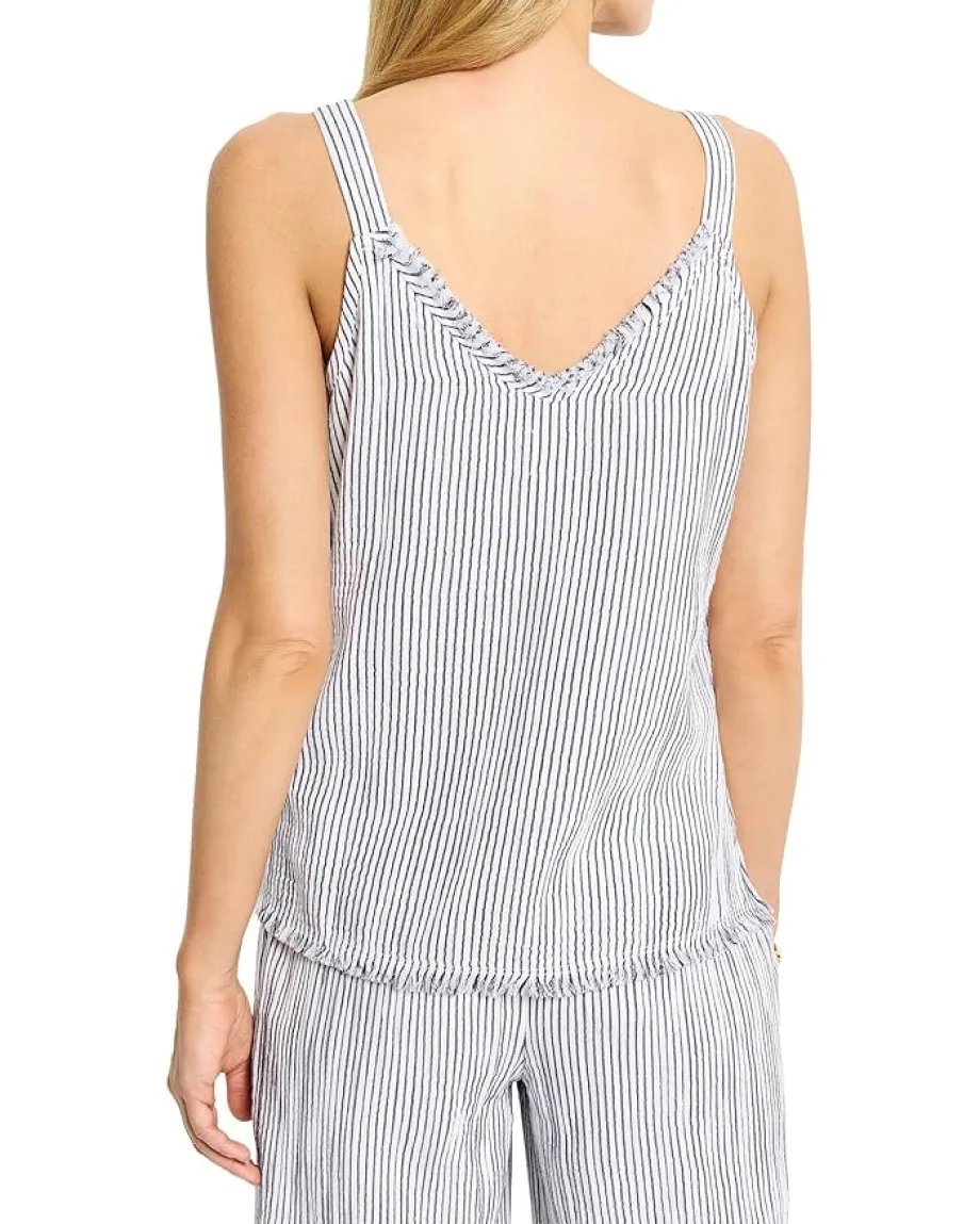 Women NIC+ZOE Petite Pin Stripe Gauze Tank