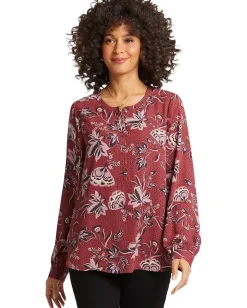 NYDJ Petite Simone Blouse Rosa Blooms Discount