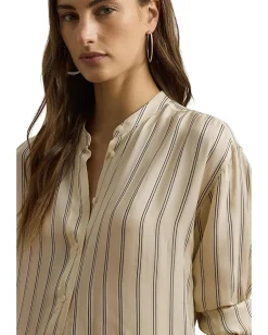 Women Lauren Ralph Lauren Petite Striped Jacquard Tunic Shirt
