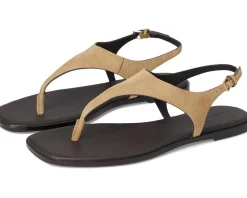 Madewell Piaule Thong Ankle Strap - Suede Tawny Khaki Outlet