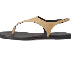 Madewell Piaule Thong Ankle Strap - Suede Tawny Khaki Outlet