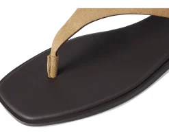 Madewell Piaule Thong Ankle Strap - Suede Tawny Khaki Outlet