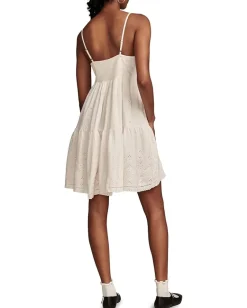 Lucky Brand Pintuck Bodice Tiered Mini Whisper White Online