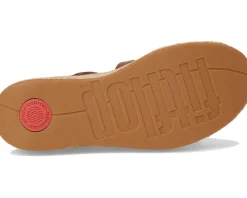 FitFlop PLATFFORMS Espadrille Leather Fisherman Wedge Sandals Deep Tan Outlet