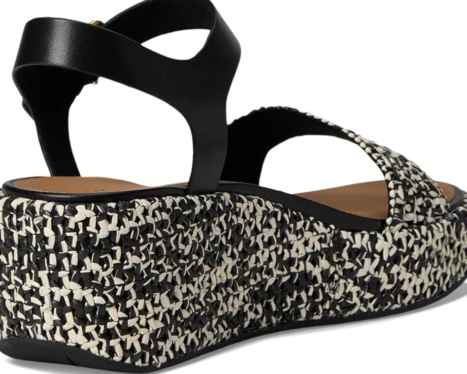 Women FitFlop Platfforms Woven Wedge Ankle-Strap Sandals