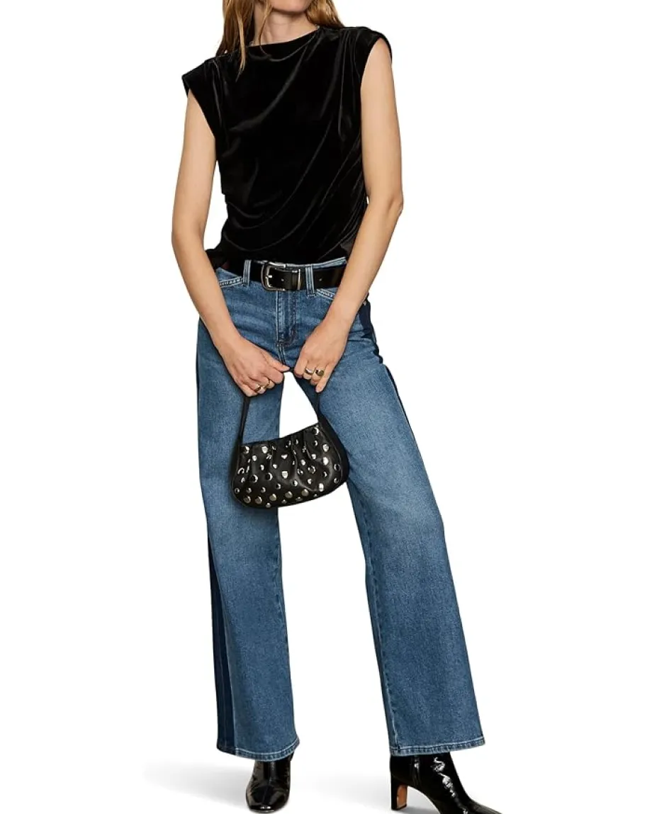 Sanctuary Pleated Sleeveless Top Black Hot