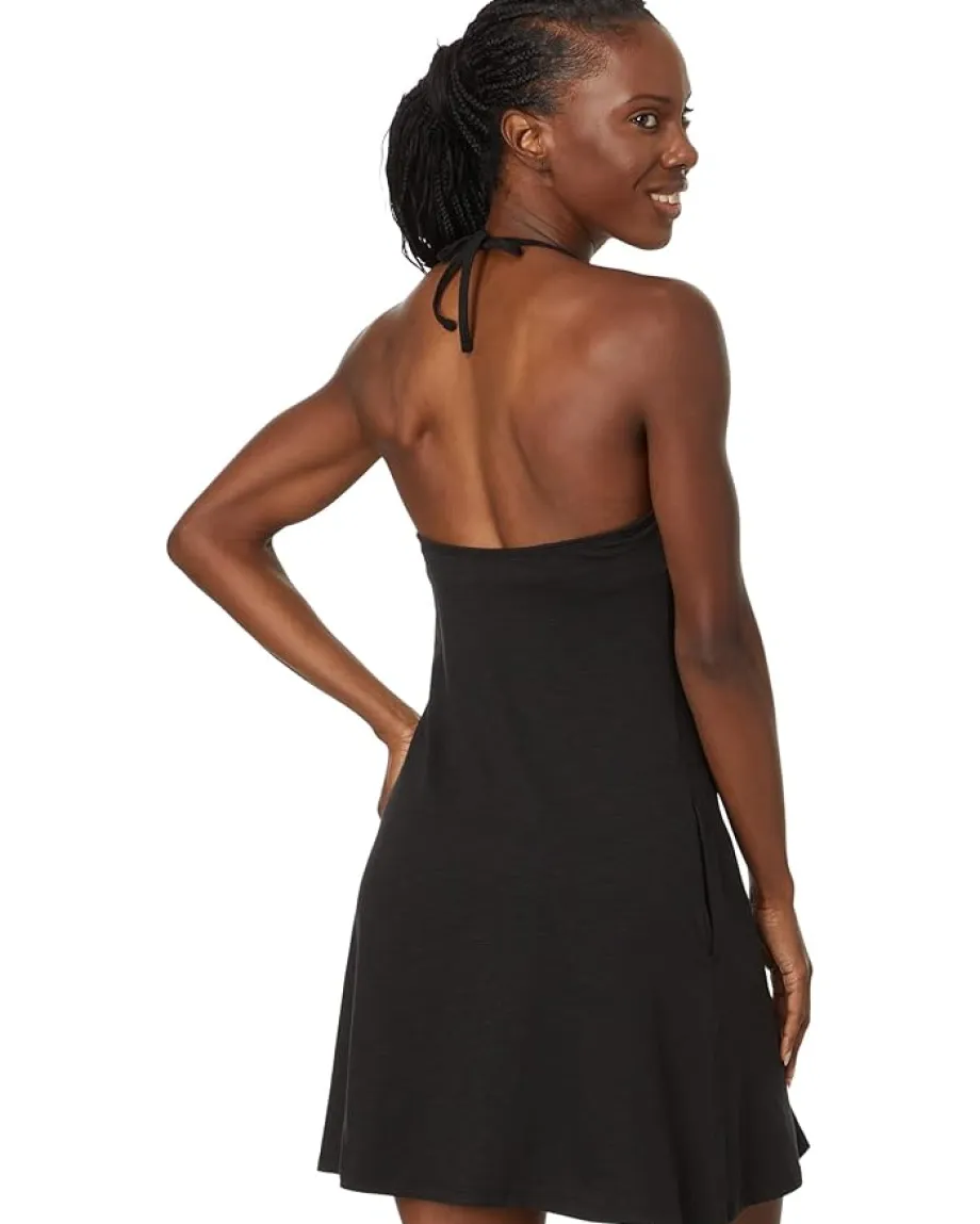 Toad&Co Plumeria Halter Sleeveless Dress Black Best