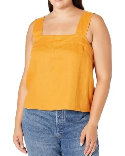 Women Madewell Plus 100% Linen Cross-Back Sleeveless Top