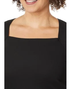 Madewell Plus Angled Neckline Long-Sleeve Top True Black Discount