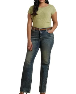 Lauren Ralph Lauren Plus Size Grieta Short Sleeve T-Shirt Light Olive Online