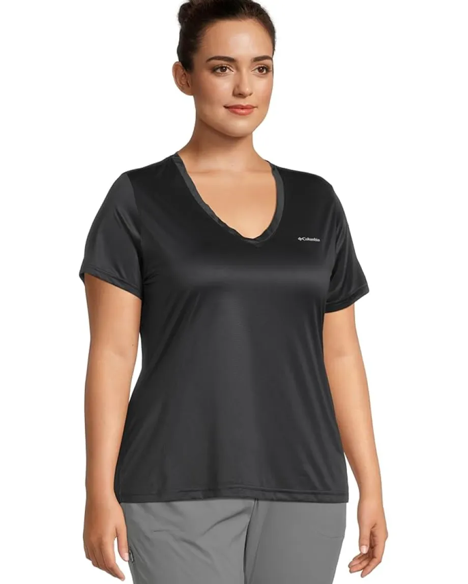 Women Columbia Plus Size Hike™ Short Sleeve V-Neck