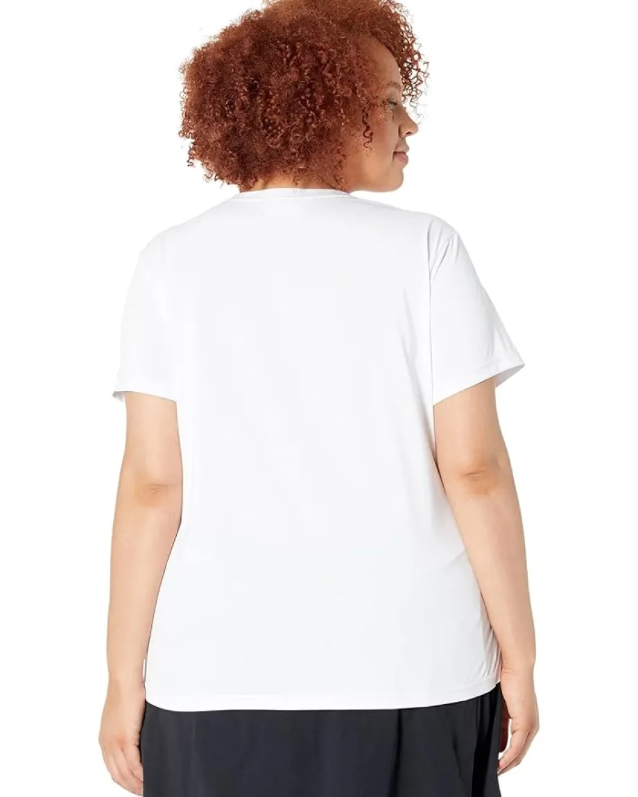 Columbia Plus Size Hike™ Short Sleeve V-Neck White Outlet
