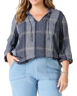 Women NIC+ZOE Plus Size Line It Up Top