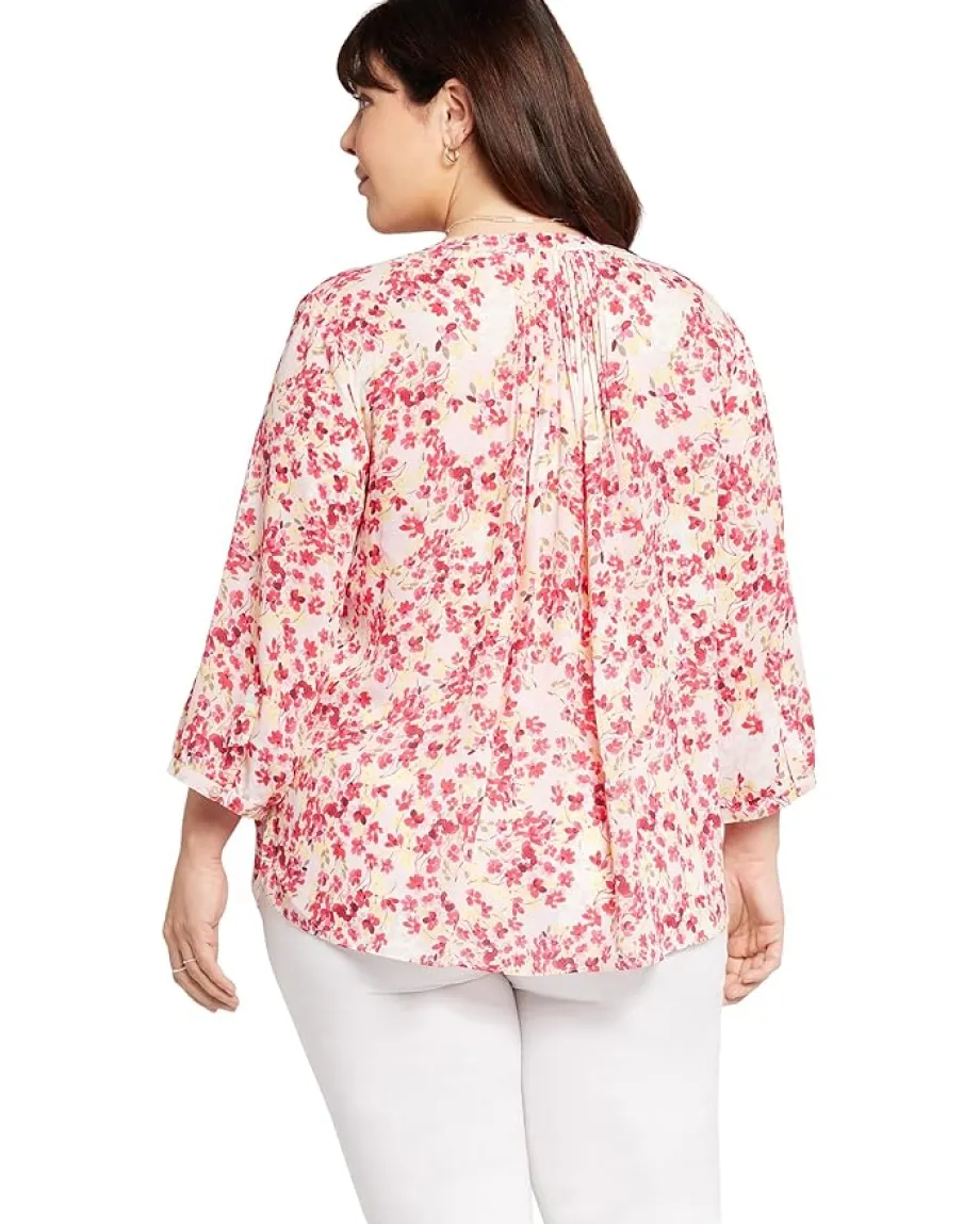 NYDJ Plus Size Pintuck Blouse Summer Wind Best
