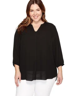 Women NYDJ Plus Size Pintuck Blouse
