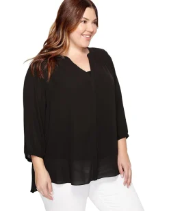 Women NYDJ Plus Size Pintuck Blouse