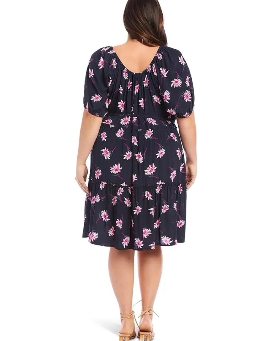 Karen Kane Plus Size Tiered Short Dress Daisy