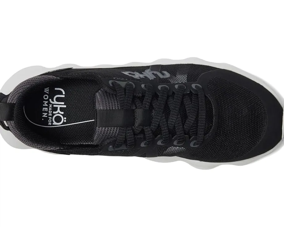 Ryka Podflow Walking Shoes Black Mesh Fabric Best