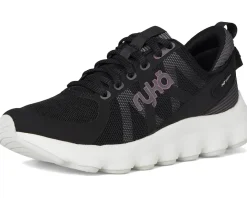 Ryka Podflow Walking Shoes Black Mesh Fabric Best
