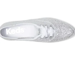 Keds Point Lace Up White Glitter Best