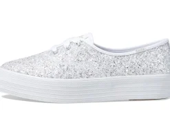 Keds Point Lace Up White Glitter Best