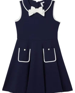 Janie and Jack Ponte Knit Dress (Toddler/Little Kid/Big Kid) Navy Blue