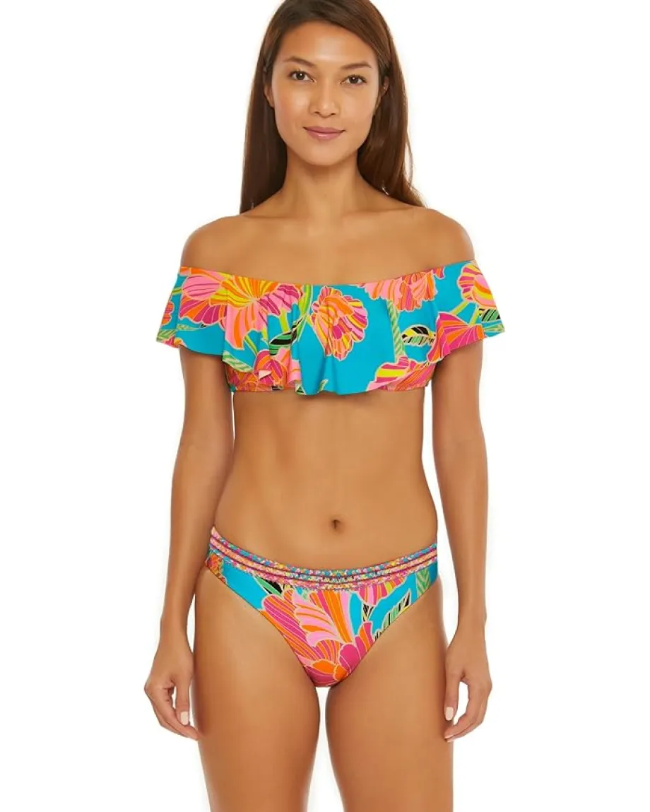 Trina Turk Poppy Ruffle Bandeau Top Multi Online