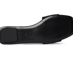 Stuart Weitzman POPPY SLIDE Black/Silver Shade/Gray New