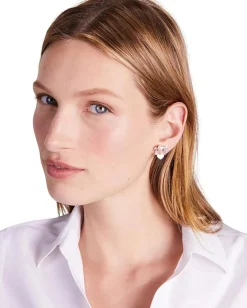 Kate Spade New York Precious Pansy Cluster Studs - Clips White Multi Outlet