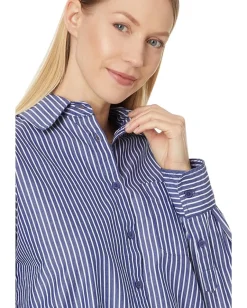 Women KUT from the Kloth Presley - Crop Button Down L/S With Elastic Hem
