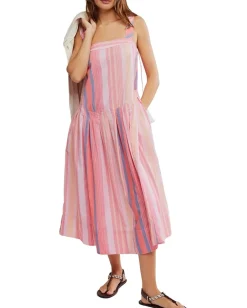Free People Primavera Stripe Midi Strawberry Combo Online