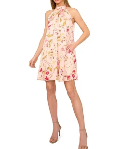 Women CeCe Printed Halter Dress