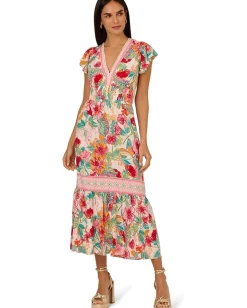 Women Adrianna Papell Printed Midi Dress