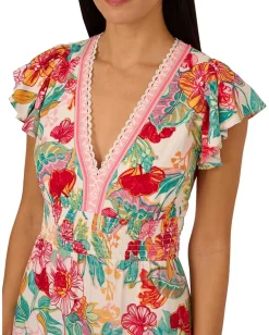 Women Adrianna Papell Printed Midi Dress