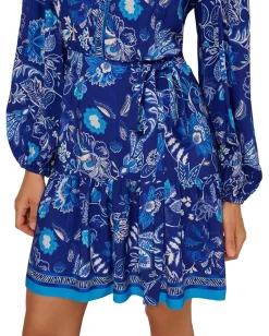 Adrianna Papell Printed Short Dress Blue Multi 1 Outlet