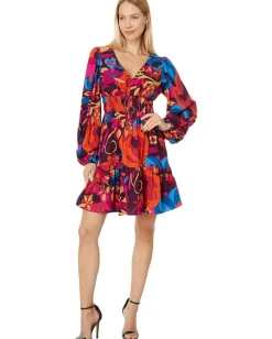 Women Adrianna Papell Printed Short Flounce Dress