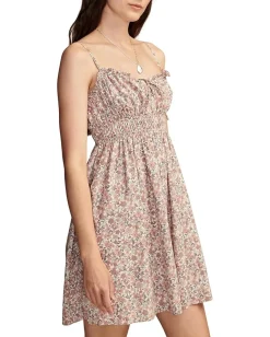 Women Lucky Brand Printed Smocked Sweetheart Mini